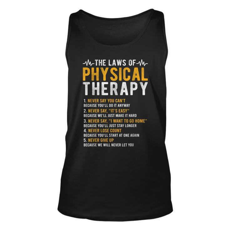 The Laws Of Physical Therapy – Physical Therapist  Unisex Tank Top