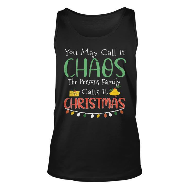 The Persons Family Name Gift Christmas The Persons Family Unisex Tank Top