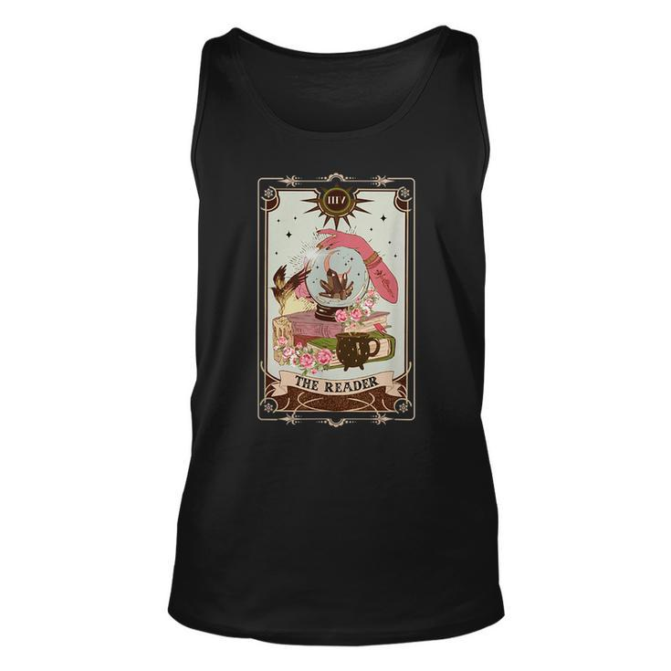 The Reader Tarot Card Witch Vibes Reading Bookworm Bookish  Unisex Tank Top