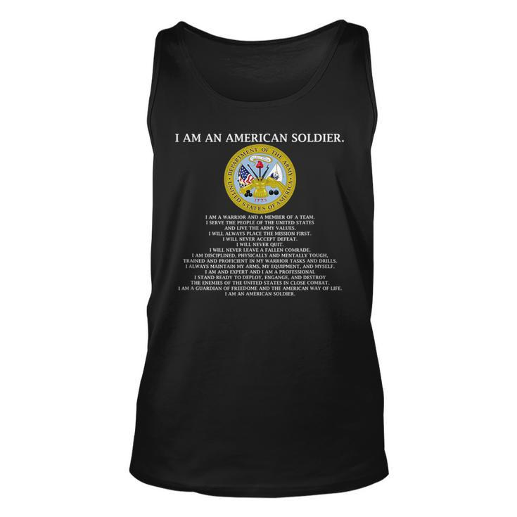 The Soldiers Creed - Us Army  Unisex Tank Top