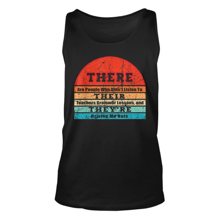 There Their Theyre Funny Unisex Tank Top