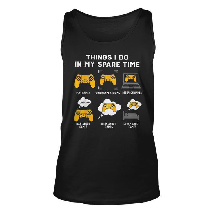 Things I Do In My Spare Time Games Lovers Games Tank Top