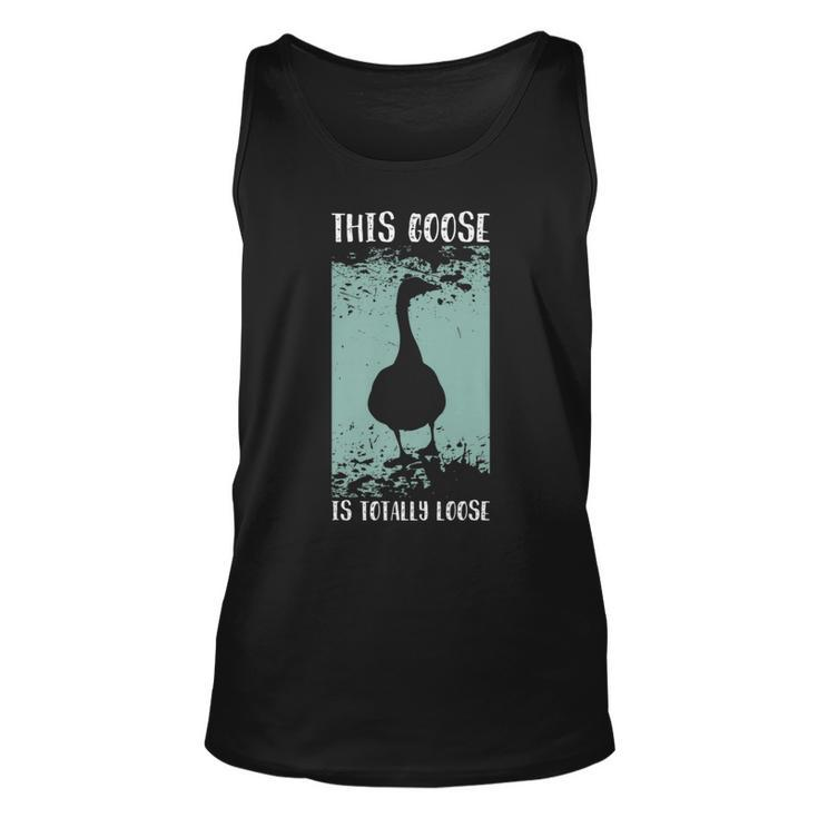 This Goose Is Totally Loose Retro   Unisex Tank Top