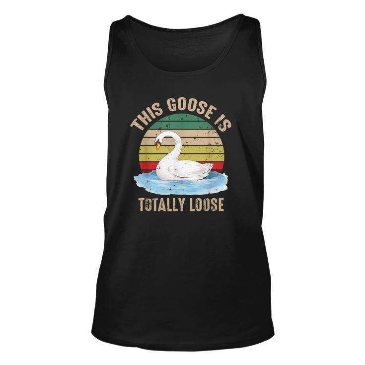 This Goose Is Totally Loose Retro  Unisex Tank Top