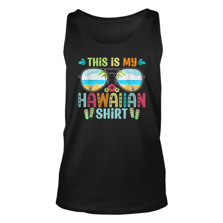 This Is My Hawaiian Outfit Tropical Luau Costume Party  Unisex Tank Top