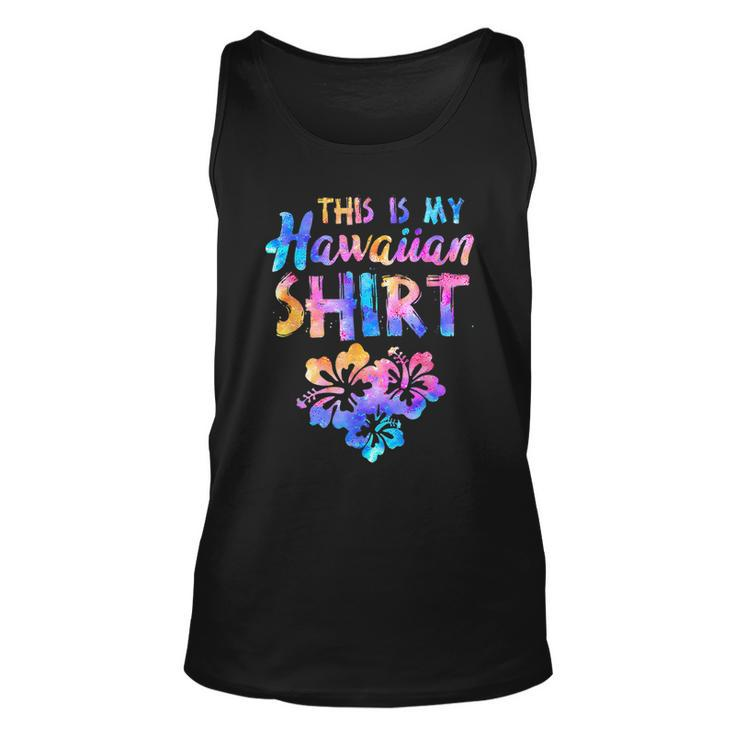This Is My Hawaiian  Tropical Luau Costume Party Hawaii  Unisex Tank Top