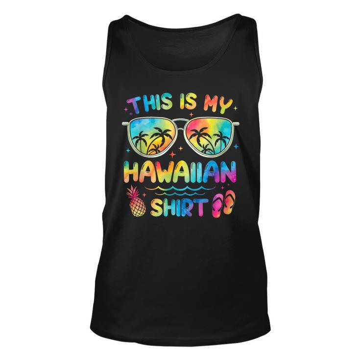 This Is My Hawaiian  Tropical Luau Summer Party Hawaii  Unisex Tank Top