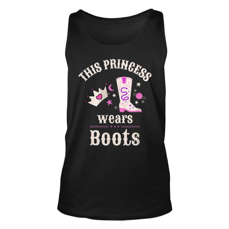 This Princess Wears Boots Pink Country Western Cowgirl Unisex Tank Top
