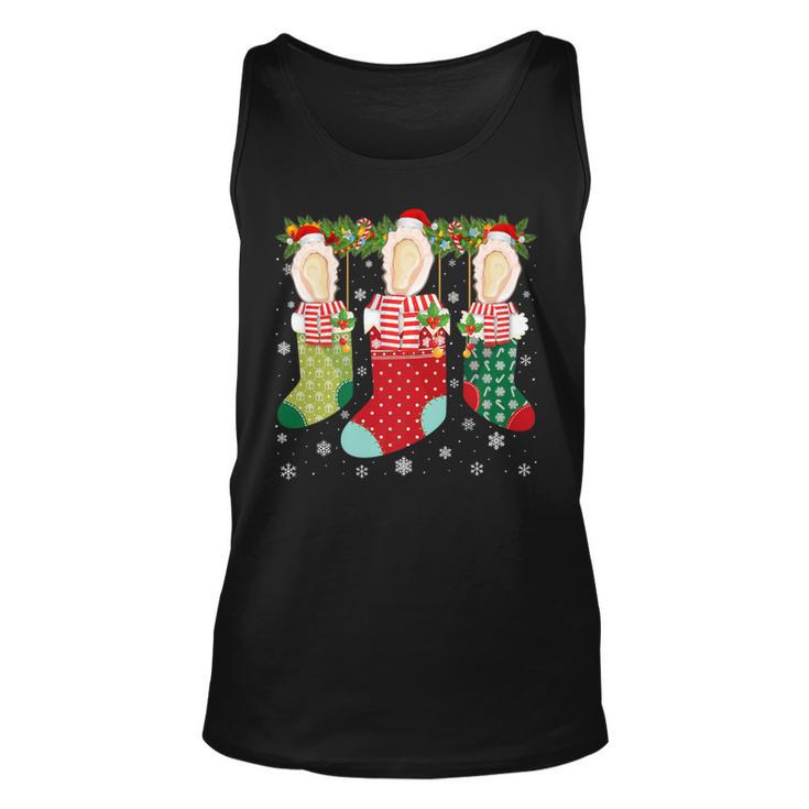 Three Oyster In Socks Ugly Christmas Sweater Party Tank Top