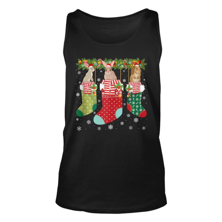 Three Rabbit In Socks Ugly Christmas Sweater Party Tank Top