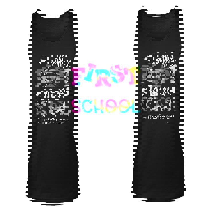 Tie Dye Assistant Principal Happy First Day Of School Funny Unisex Tank Top