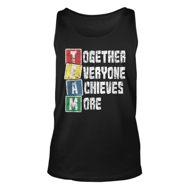 Together Everyone Achieves More  Team Distressed  Unisex Tank Top