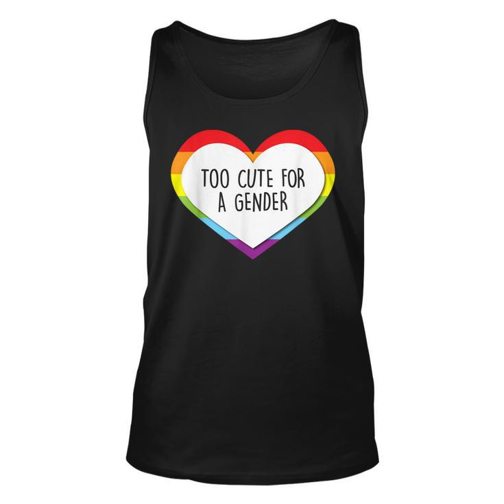Too Cute For A Gender Unisex Tank Top