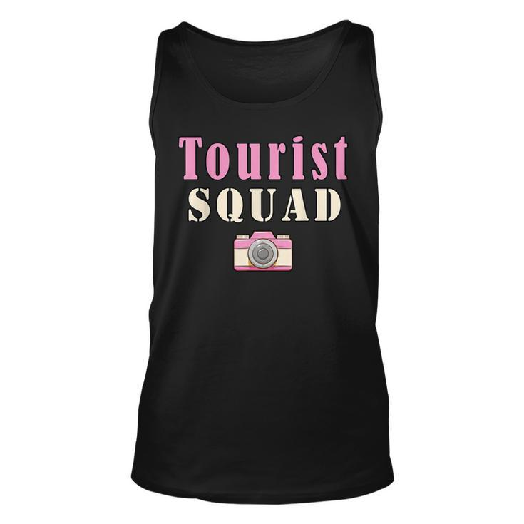 Tourist Squad Camera Girl Souvenir Vacation Travel Retro Unisex Tank Top