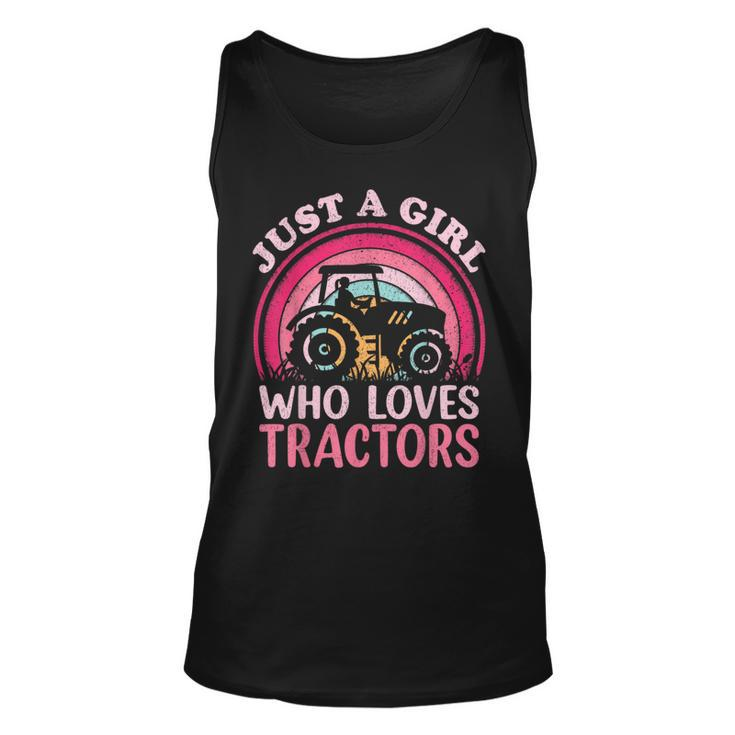 Tractor Lover Vintage Just A Girl Who Loves Tractors Unisex Tank Top