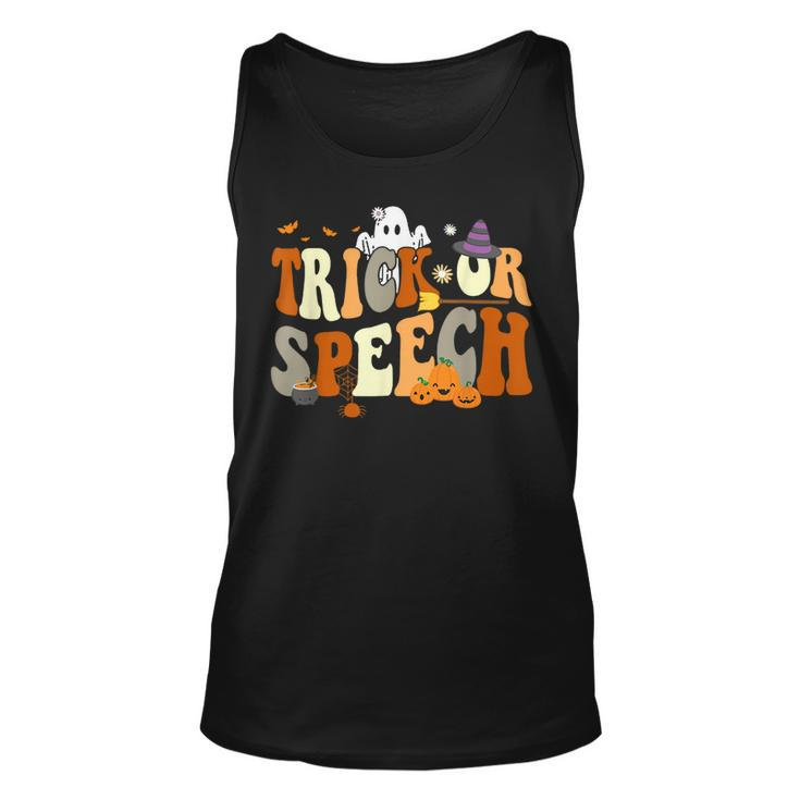 Trick Or Speech Therapy Slp Halloween Speech Therapist Tank Top