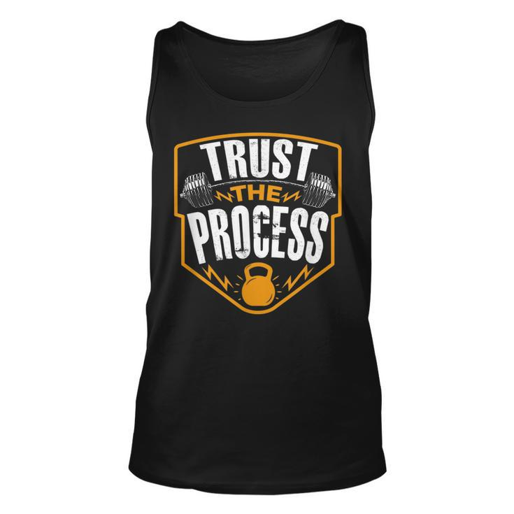 Trust The Process Motivational Quote Gym Workout Graphic  Unisex Tank Top
