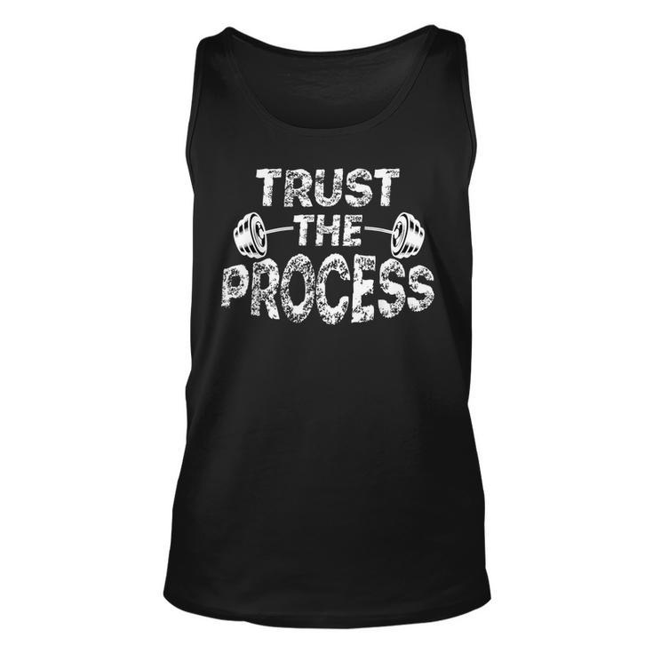 Trust The Process Motivational Quote Gym Workout Retro  Unisex Tank Top