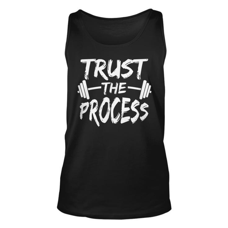 Trust The Process Motivational Quote Gym Workout   Unisex Tank Top