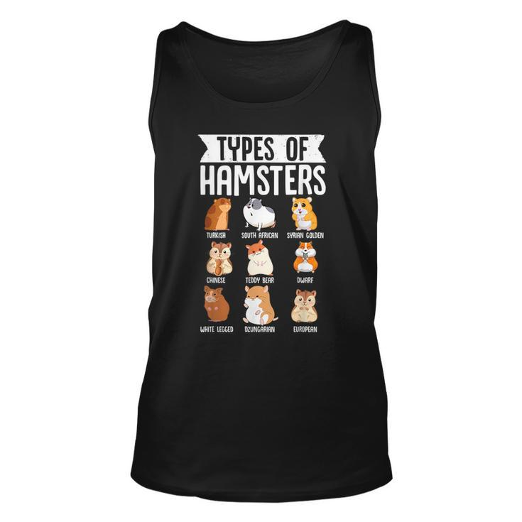 Types Of Hamsters Cute Syrian Breed Funny Rodents  Unisex Tank Top