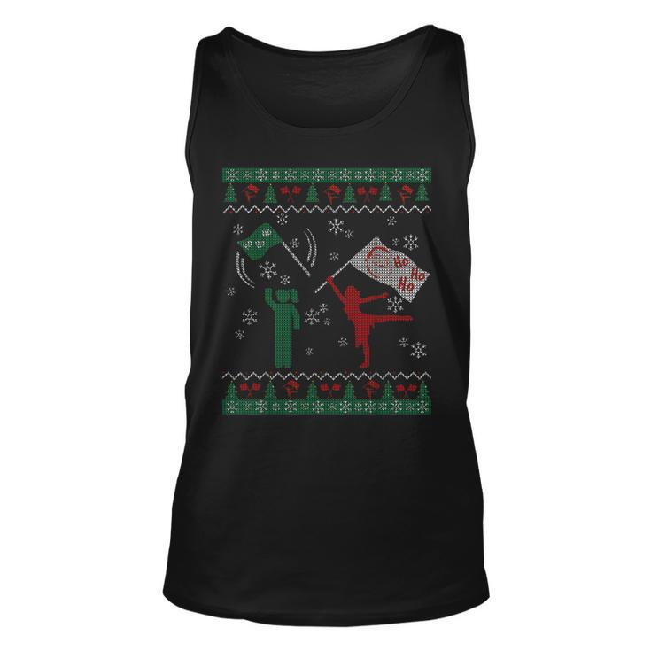 Ugly Christmas Sweater Color Guard Winter Guard Tank Top