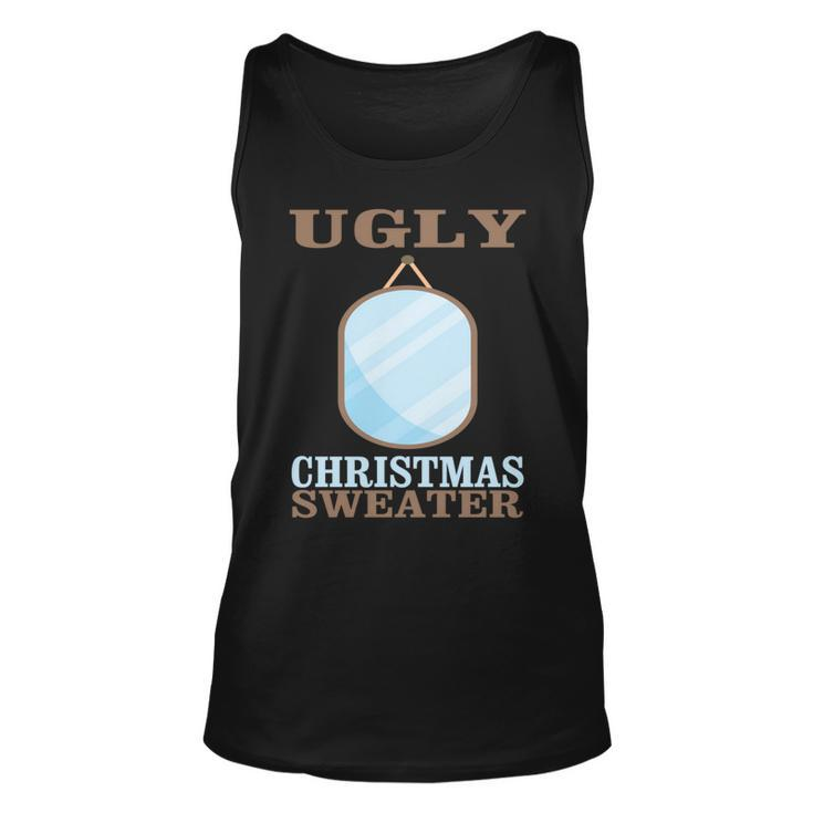 Ugly Christmas Sweater With Mirror Graphic Xmas Idea Tank Top