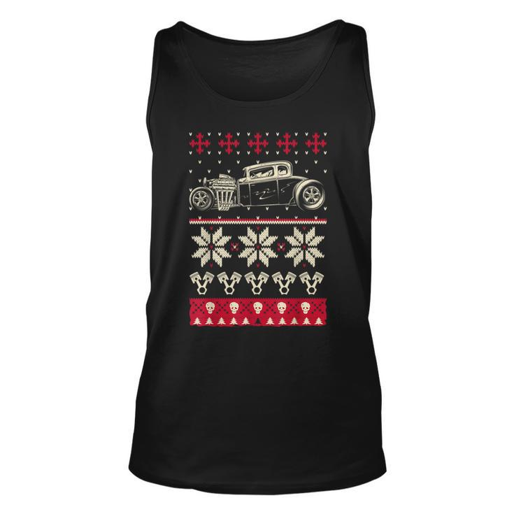 Ugly Hot Rod Christmas Sweater Tank Top