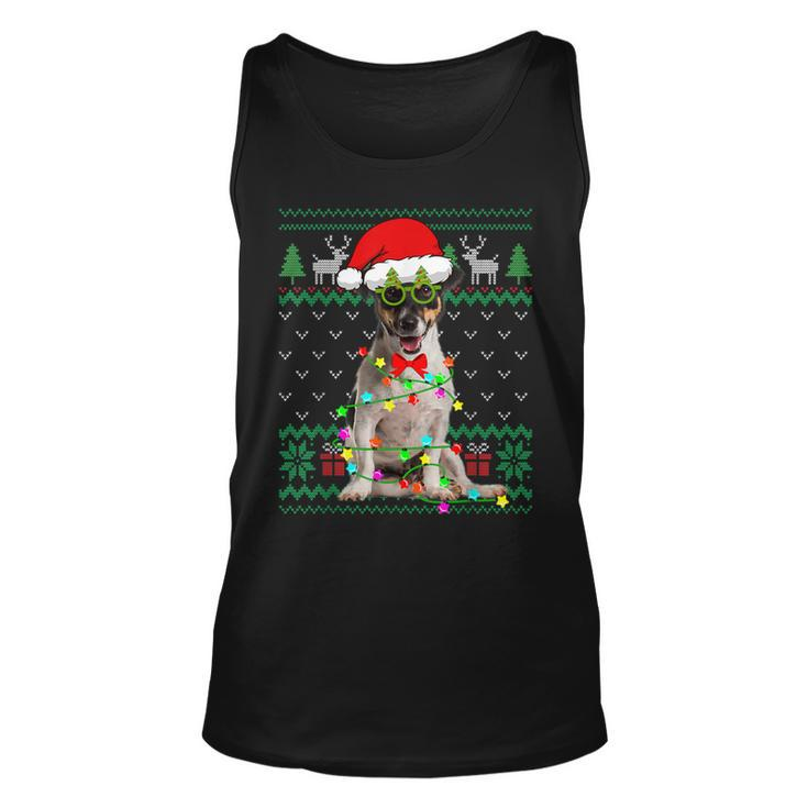 Ugly Sweater Christmas Lights Jack Russell Terrier Dog Puppy Tank Top