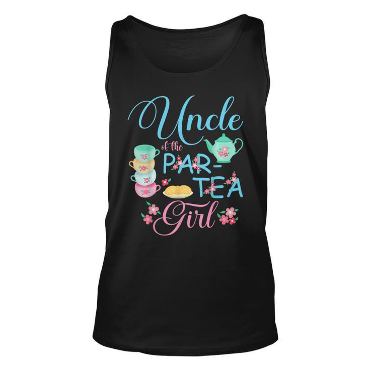 Uncle Of The Partea Girl Time To Par Tea Matching For Uncle Tank Top