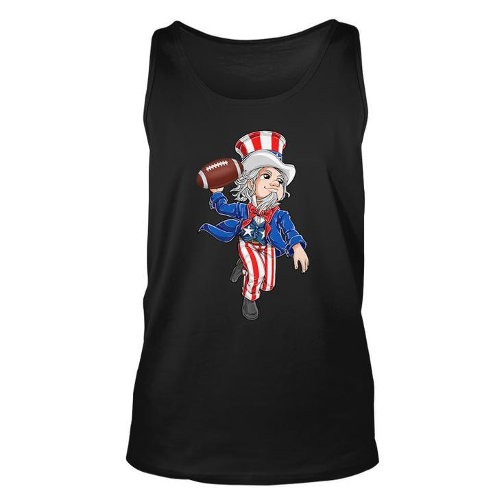 Uncle Sam Football American Flag Indepedence Day Boys Tank Top