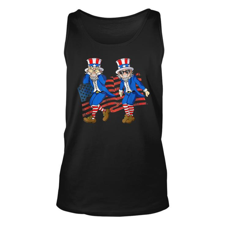 Uncle Sam Griddy Dance Funny 4Th Of July American Flag Unisex Tank Top