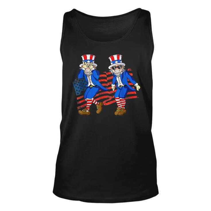 Uncle Sam Griddy Dance Funny 4Th Of July American Us Flag Unisex Tank Top