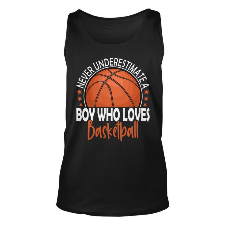 Never Underestimate A Boy Who Loves Basketball Basketball Tank Top