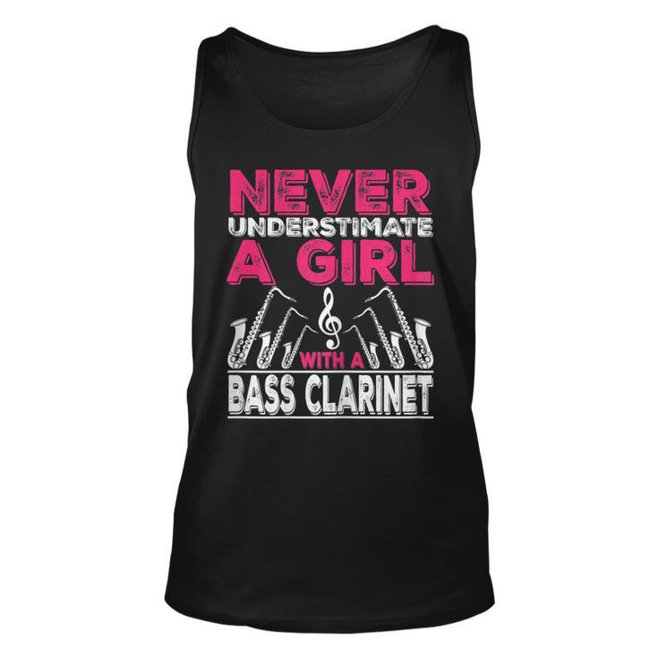 Never Underestimate A Girl With A Bass Clarinet Bass Tank Top