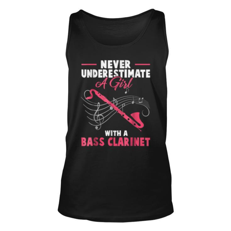 Never Underestimate A Girl With A Bass Clarinet T Bass Tank Top