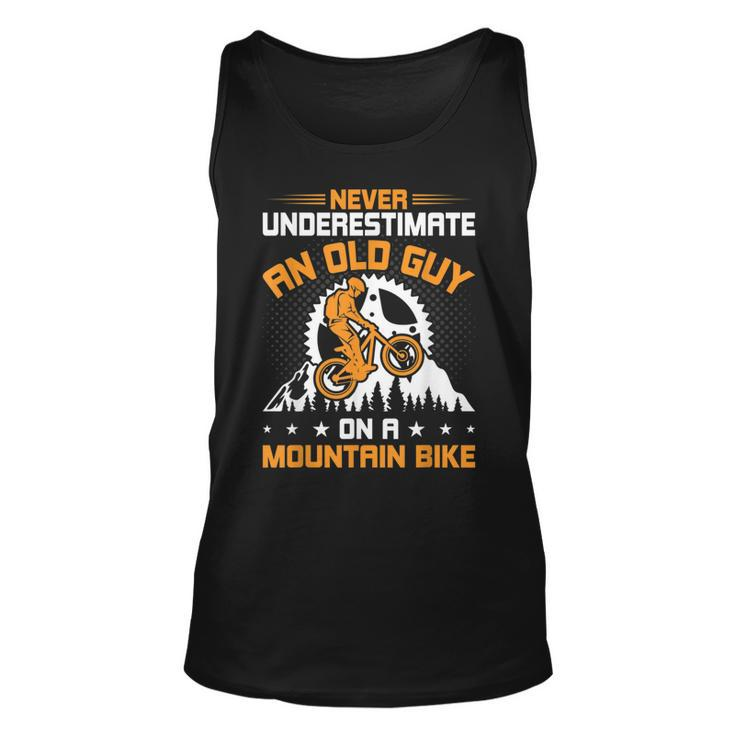 Never Underestimate An Old Guy On Mountain Bike Cycling Cycling Tank Top