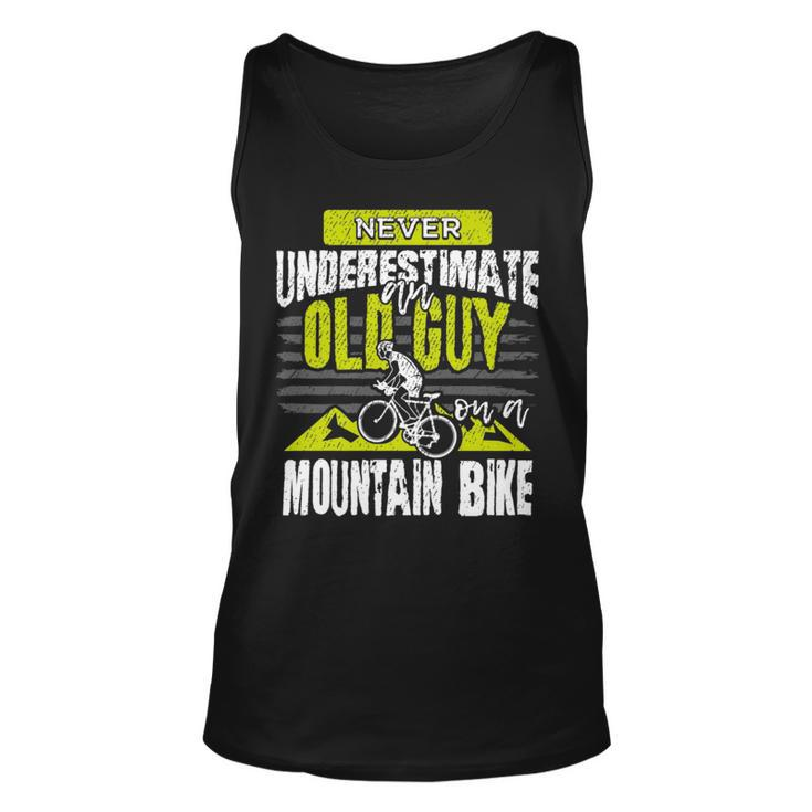 Never Underestimate An Old Guy On A Mountain Bike Cycling Cycling Tank Top