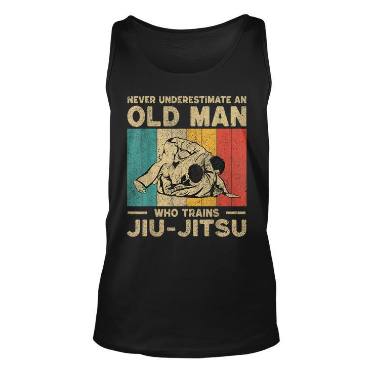 Never Underestimate An Old Man Bjj Brazilian Jiu Jitsu Old Man Tank Top