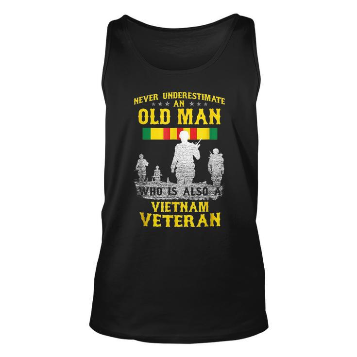 Never Underestimate An Old Man Vietnam Veteran Veteran Tank Top
