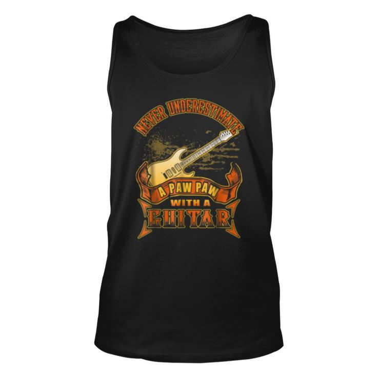 Never Underestimate A Paw Paw With A Guitar Guitarist Music Guitar Tank Top