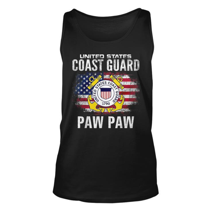 United States Flag American Coast Guard Paw Paw Veteran Veteran Tank Top