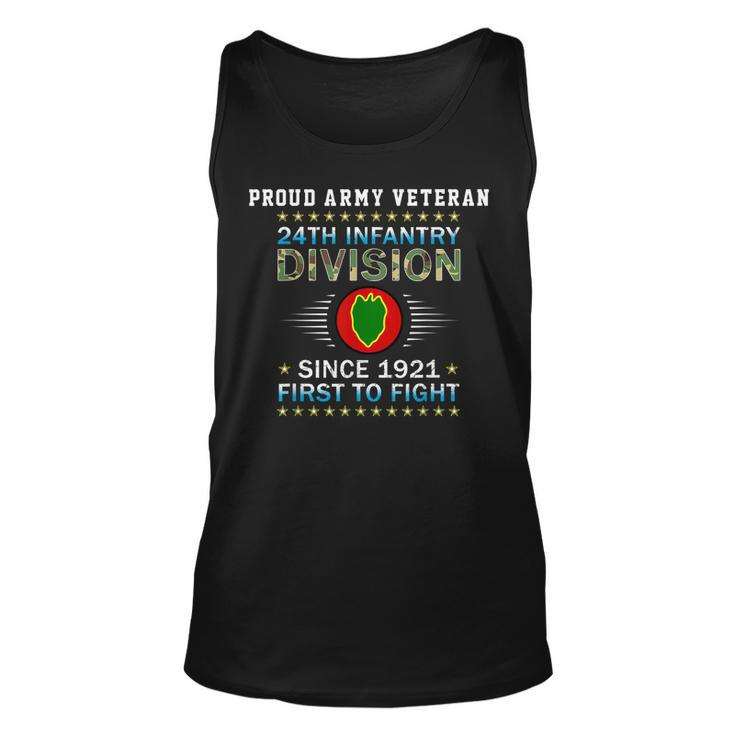 Us Army 24Th Infantry Divisionproud Army Infantry Veteran Tank Top