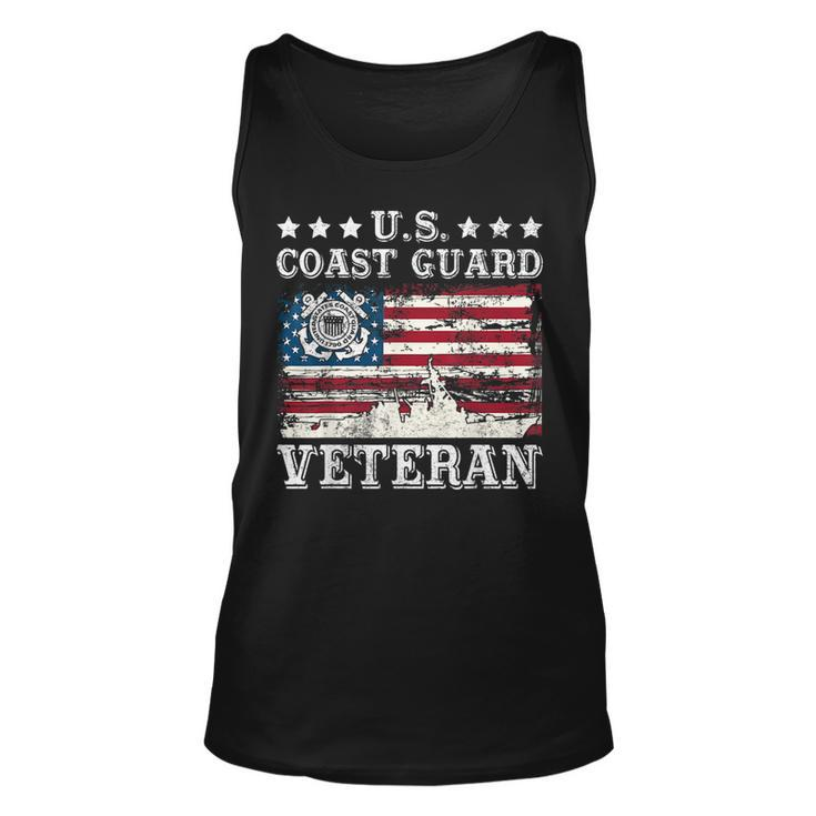 Us Coast Guard Veteran American Flag Uscg Veteran Tank Top