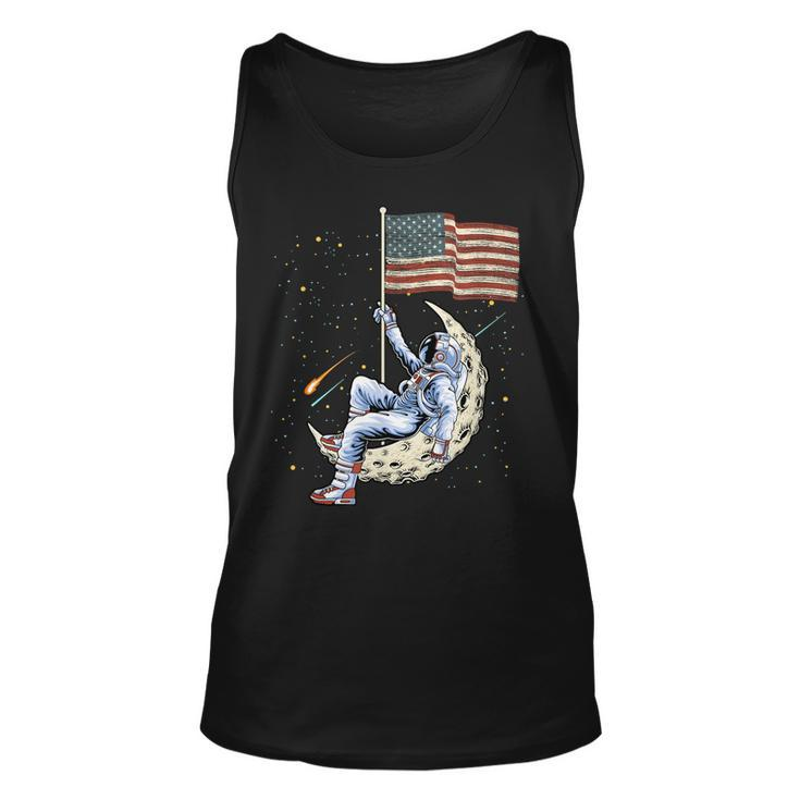 Us Flag Astronaut Space Independence Day 4Th Of July Unisex Tank Top