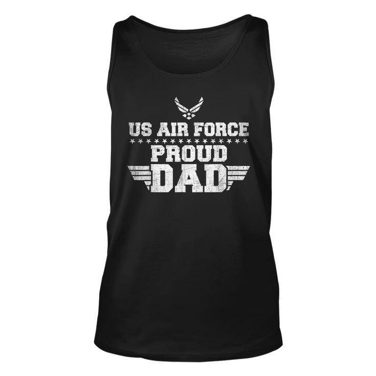 Usaf Proud Usa Air Force Dad Military Veteran Pride Tank Top