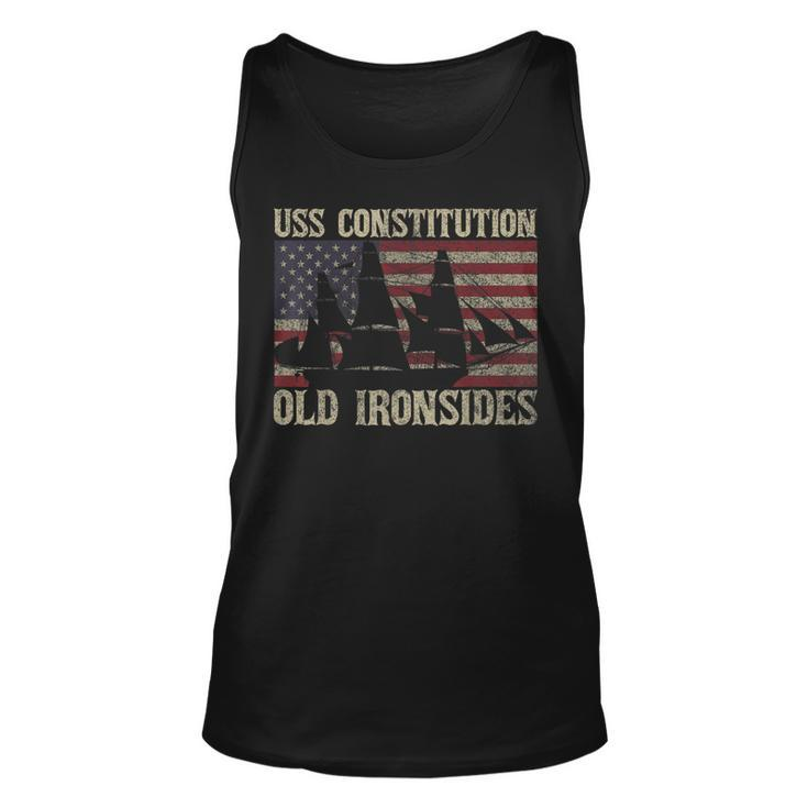 Uss Constitution Old Ironsides Frigate Usa American Gift  Unisex Tank Top