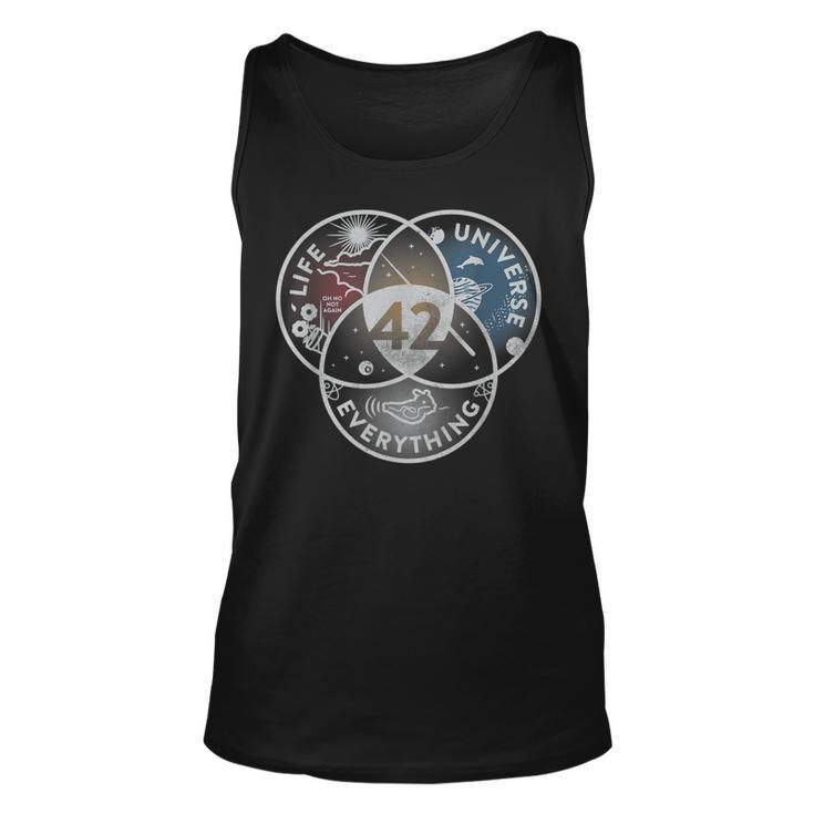 Venn Diagram Life The Universe And Everything - 42 Life  Unisex Tank Top