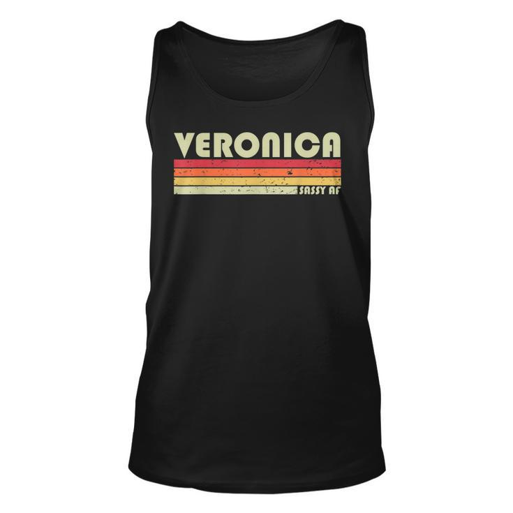 Veronica Gift Name Personalized Retro Vintage 80S Birthday Unisex Tank Top