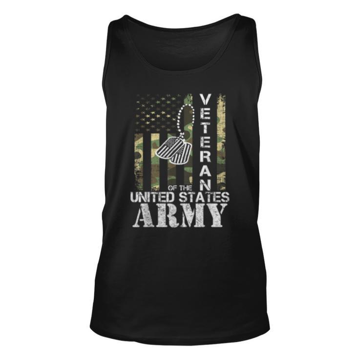 Veteran Of The United States Army American Flag Camo  Unisex Tank Top