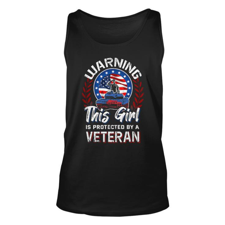 Veteran Vets This Girl Is Protected By A Veteran Independence Veterans Unisex Tank Top